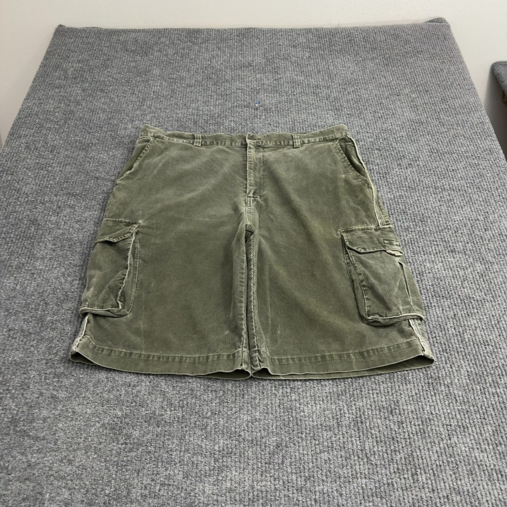 Vintage Gap Cargo Shorts Mens 40 Green Corduroy Utility Gorpcore Y2K